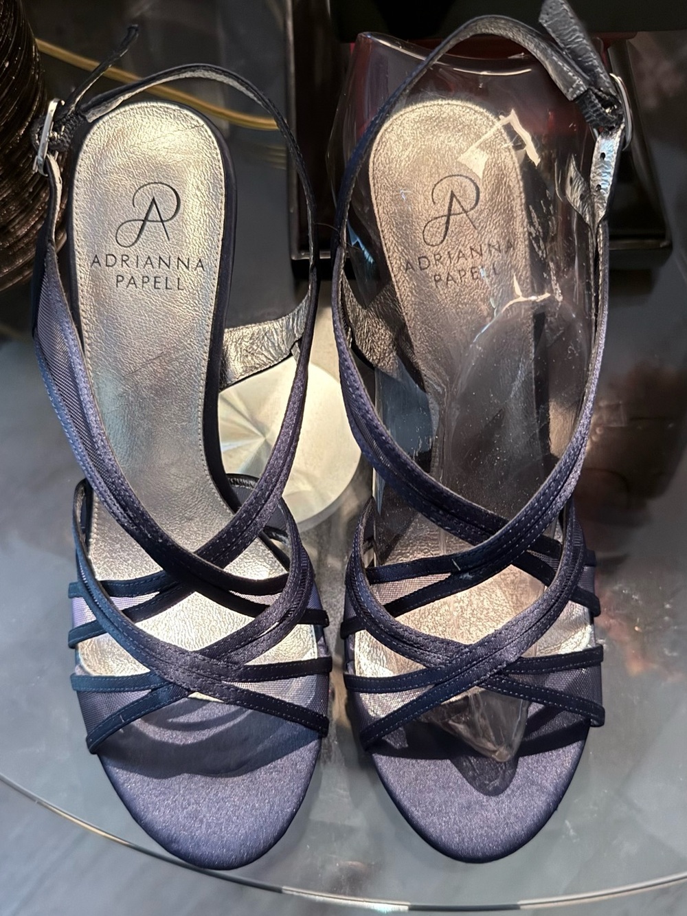 Adrianna Papell Navy Strappy Dress Sandals
